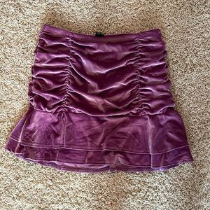 Target NWT purple velvet ruched skirt size S